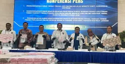 Direktorat Tindak Pidana Siber (Dittipidsiber) Bareskrim Polri mengungkap jaringan perjudian daring dengan nilai transaksi mencapai Rp1 triliun. (Sumber: Pos Kota/ Ali Mansur)