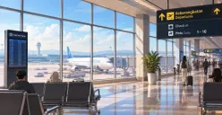 Ilustrasi - Cara batalkan tiket pesawat imbas Bandara Soekarno-Hatta ditutup karena erupsi Gunung Anak Krakatau. (Sumber: ChatGPT)