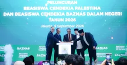 Peluncuran Beasiswa Palestina Baznas 2026 di 33 mitra kampus di Gedung Kemdiktisaintek RI, Jakarta, Rabu, 9 September 2026. (Sumber: Dok. Istimewa)