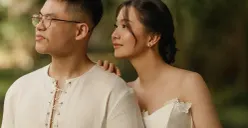 Momen wedding kiss Devy Anastasia dan Hosea Yulius viral di media sosial. (Sumber: Instagram/@devyanastasia)