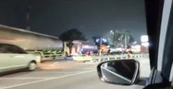 Antrean truk di SPBU Tol Tangerang Merak KM 68, Rabu, 9 September 2026, malam WIB. (Sumber: Dok. Istimewa)