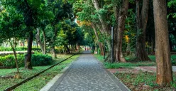 Ilustrasi salah satu taman di Jakarta yang dioperasikan selama 24 jam dan dapat dimanfaatkan warga untuk berolahraga maupun menikmati suasana malam. (Sumber: Wikipedia)
