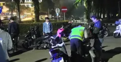 Anggota Satlantas Polresta Tangerang saat melakukan pengawasan di Puspemkab Tangerang. (Sumber: Istimewa)