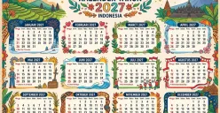 Ilustrasi Jadwal lengkap libur nasional dan cuti bersama 2027, termasuk periode Idul Fitri, Natal, Imlek, dan hari besar lainnya. (Sumber: Generated AI)