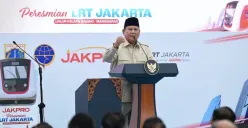 Presiden Prabowo Subianto meresmikan LRT Jakarta Jalur Kelapa Gading–Manggarai di Stasiun LRT Manggarai, Jakarta Selatan, Rabu (16/9/2026). (Sumber: presidenri.go.id)