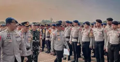 Polda Metro Jaya bersama Polres Metro Bekasi dan TNI menggelar pergeseran pasukan Wibawa Mukti Jaya 2026 di Central Park Meikarta, Cikarang Selatan, Sabtu, 19 September 2026. (Sumber: Polda Metro Jaya)