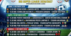 Jadwal Pekan 4 BRI Super League 2026/2027 akan kembali bergulir pada Oktober 2026. (Sumber: Generated AI)