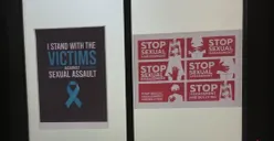 Poster protes para pegawai Satpol PP Kabupaten Tangerang atas dugaan pelecehan seksusal. (Sumber: Pos Kota/ Veronica)
