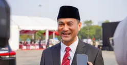 Sekretaris DPRD DKI Jakarta Augustinus saat menghadiri Upacara Hari Perhubungan Nasional (Harhubnas) Tahun 2026 di kawasan Monumen Nasional (Monas), Selasa, 22 September 2026. (Sumber: DDJP)