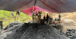 Polda Banten mendatangi lokasi penambangan batu bara di lahan milik Perhutani. (Sumber: Polda Banten)