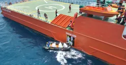 Potret operasi SAR kecelakaan kapal KM Virgo Transport 8 di Laut Jawa. (Sumber: Istimewa)