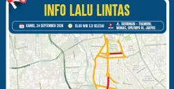Daftar jalur rawan macet di Jakarta imbas demo buruh hari ini, Kamis, 24 September 2026. (Sumber: Instagram/@tmcpoldametrojaya)