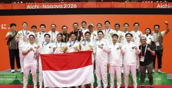 Tim beregu putra bulu tangkis Indonesia. (Sumber: NOC)