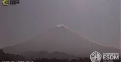 Dokumentasi awan panas guguran di Gunung Merapi pada Sabtu, 26 September 2026. (Sumber: Dok. Threads/@badan.geologi)