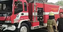 Kecelakaan beruntun libatkan Damkar, ambulans, dan bus Transjakarta di Pulogadung, Jakarta Timur. (Sumber: Tangkapan Layar TikTok/@cilincing_info)