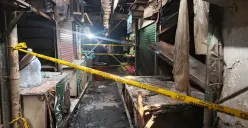 Pascakebakaran Pasar Serdang, Kemayoran, Jakarta Selatan, terbakar, Senin, 28 September 2026. (Sumber: Poskota/Ali Mansur)