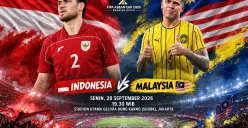 Cek live skor Timnas Indonesia vs Malaysia di FIFA ASEAN Cup 2026 Senin malam ini, 28 September 2026.
