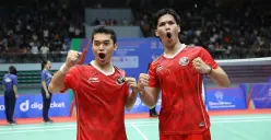 Leo Rolly Carnando/Daniel Marthin  membawa Indonesia meraih emas ketiga di Asian Games 2026. (Sumber: Instagram/@rollycarnando)