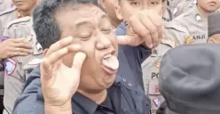 Bripka Masagus Muchamad Ginta Meiro menjadi sorotan setelah videonya saat mengawal aksi Hari Tani di Bengkulu viral di media sosial. (Sumber: Facebook)