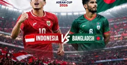 Jadwal siaran langsung Timnas Indonesia vs Bangladesh di FIFA ASEAN Cup 2026 hari ini, Kamis 1 Oktober. (Sumber: Generated AI)