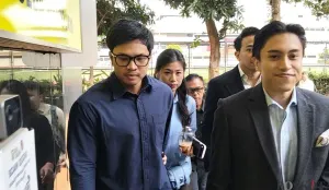 YouTuber Muhammad Jannah alias Bigmo telah menjalani pemeriksaan di Polda Metro Jaya terkait dugaan pelibatan anak dalam promosi liquid vape. (Sumber: Pos Kota/ Ali Mansur)
