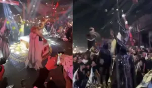 Simbang Kulon Night Carnival 2026 di Desa Simbang Kulon, Pekalongan, menjadi sorotan setelah penampilan peserta dinilai mengandung simbol satanis (Sumber: Instagram)