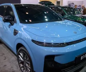 Leapmotor hadir perdana di ajang GIIAS 2026 dengan membawa model SUV listrik B10. (Sumber: Dok. Electrive)