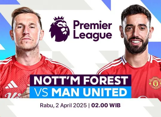 Link live streaming Nottingham Forest vs Manchester United. (Sumber: Vidio)