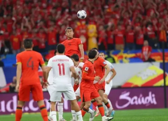 Potret pemain Timnas China saat menghadapi Timnas Indonesia. (Sumber: AFC)