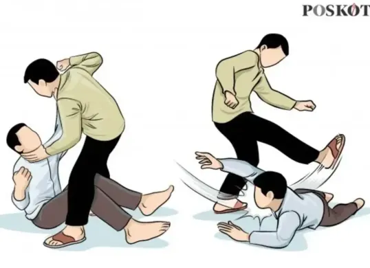 Ilustrasi penganiayaan WNA asal Nigeria oleh rekan senegaranya. (Sumber: Poskota)