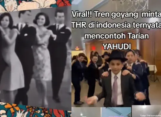 Joget minta THR disebut mirip dengan tarian Yahudi (Sumber: Instagram/@corla_2 dan TikTok/@wajahnelangsaa)