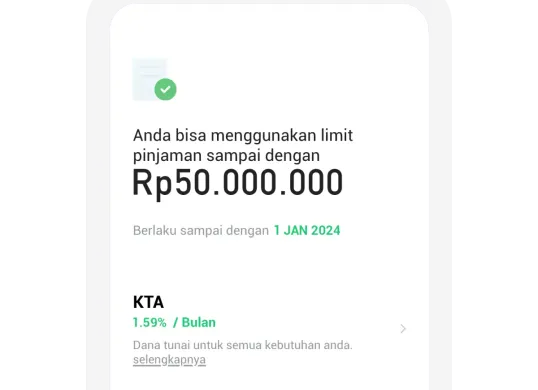  Ajukan pinjaman dengan mudah di handphone dari LINE Bank. (Sumber: LINE Bank)