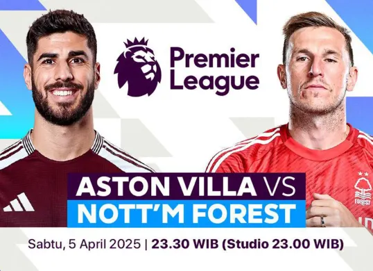 Link nonton live streaming Aston Villa vs Nottingham Forest. (Sumber: Vidio)