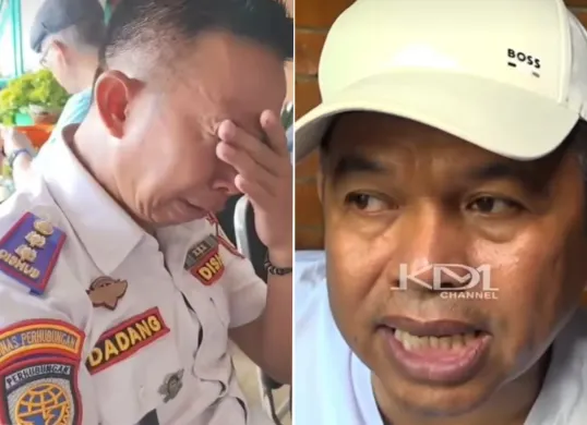 Tangis Kabid Dishub Bogor Dadang dalam unggahan video di Instagram Gubernur Jabar Dedi Mulyadi. (Sumber: Capture Instagram Dedi Mulyadi)