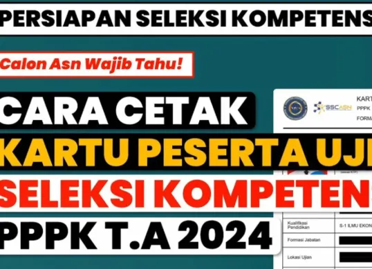 Ilustrasi cetak kartu ujian PPPK Tahap 2 lengkap dengan jadwal, cara cetak dan cek lokasi tes. (Sumber: YouTube/Catatan ASN)