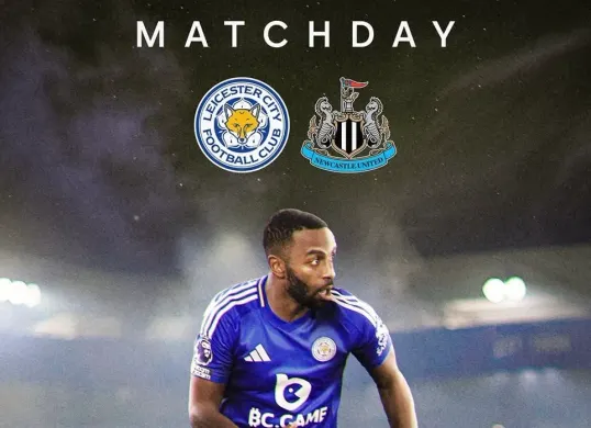 Info live streaming Leicester City vs Newcastle pada pekan 31 Liga Inggris 2024/2025. (Sumber: Instagram @lcfc)