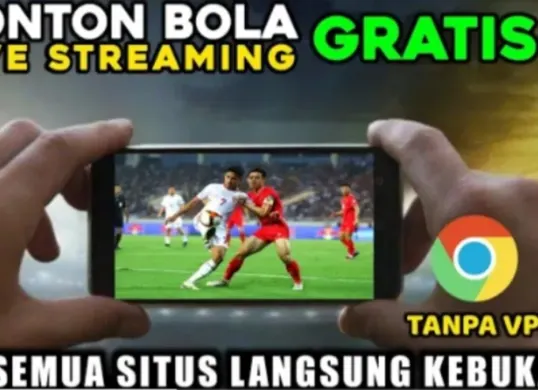 Streaming bola di HP Android tanpa VPN, nikmati pertandingan dengan kualitas HD tanpa gangguan iklan (Sumber: YouTube/@Nyoto Tutorial)