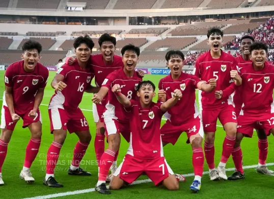 Timnas Indonesia U-17 jadi wakil Asia Tenggara pertama ke Piala Dunia 2025. (Sumber: X/@TimnasIndonesia)