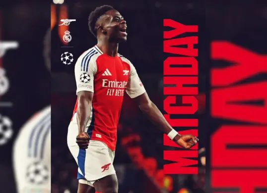 Saksikan live streaming Arsenal vs Real Madrid pada babak 8 besar Liga Champions 2024/2025. (Sumber: Instagram @arsenal)
