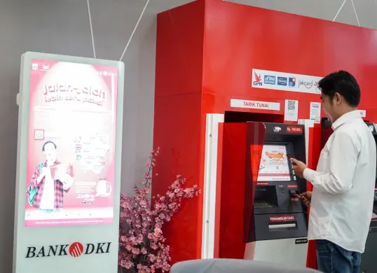 Ilustrasi ATM Bank DKI. (Sumber: Dok. Bank DKI)