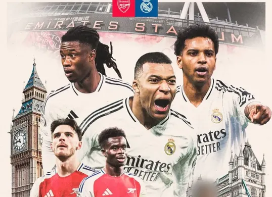 Laga Arsenal vs Real Madrid perempat final leg 1 Liga Champions hari ini Rabu 9 April 2025 Kickoff Pukul 02.00 WIB. (IG Real Madrid)