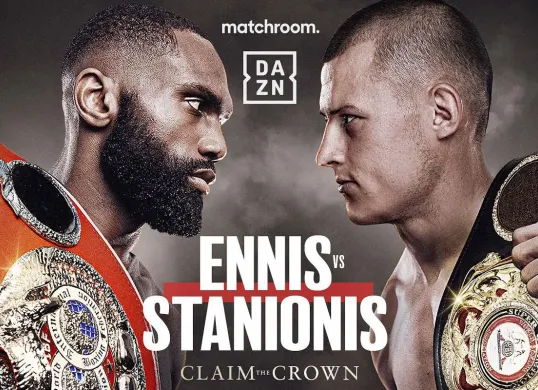 Info live streaming Jaron Ennis vs Eimantas Stanionis. (Sumber: Instagram @daznboxing)