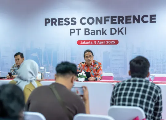 Konferensi pers Bank DKI terkait pemulihan sistem. (Sumber: Dok. Bank DKI)