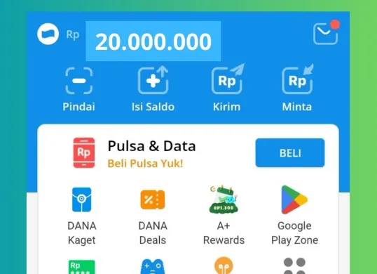Fitur pinjaman saldo di aplikasi DANA kini hadir tanpa bunga. Cukup upgrade akun ke Premium, pinjaman hingga Rp20 juta langsung bisa diajukan. (Sumber: Poskota/Neni Nuraeni/DANA)