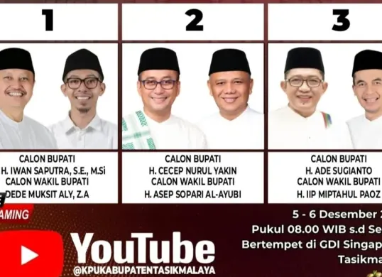 Bupati Tasikmalaya Ade Sugianto melaporkan wakilnya, wakil bupati Tasikmalaya Cecep Nurul Yakin atas dugaan pemalsuan surat, kop surat, dan stempel. (IG KPU Kabupaten Tasikmalaya)