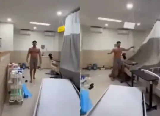 Seorang bule asal Amerika Serikat mengamuk hingga merusak fasilitas sebuah klinik di Bali. (Sumber: Tangkap Layar Instagram/@funnelmedia)
