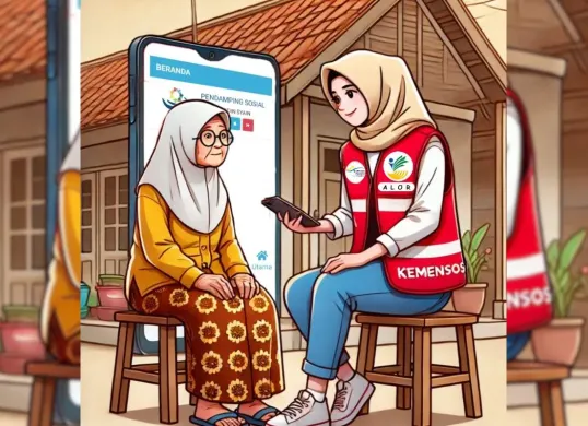 Proses verifikasi penerima PKH dan BPNT (Sumber: Facebook/Jihan Nabila)