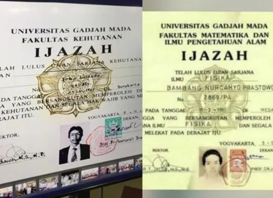 Dokumen akademik tahun 1985 dari Universitas Gadjah Mada yang diklaim sebagai ijazah milik Presiden Jokowi, kini menjadi pusat perdebatan terkait keasliannya. (Sumber: Istimewa)