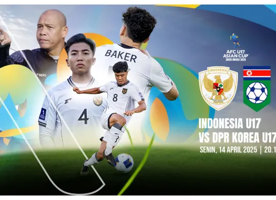 Link live streaming Piala Asia U-17 Timnas Indonesia vs Korea Utara kick off jam 21.00 WIB. (Sumber: Vision+)