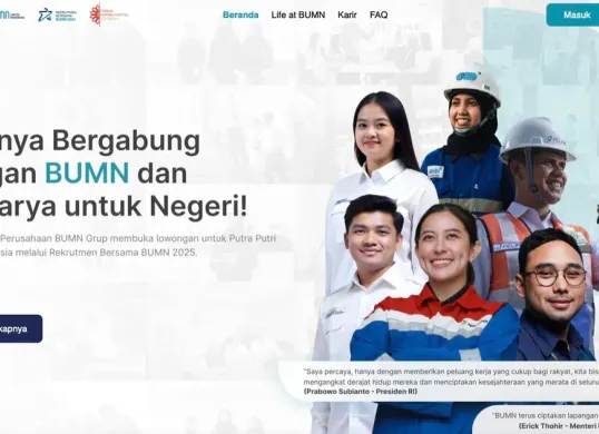 Hasil pengumuman administrasi Rekrutmen Besama BUMN 2025 bisa dicek hari ini Senin, 14 April 2025 (Sumber: rekrutmenbersama2025.fhcibumn.id)